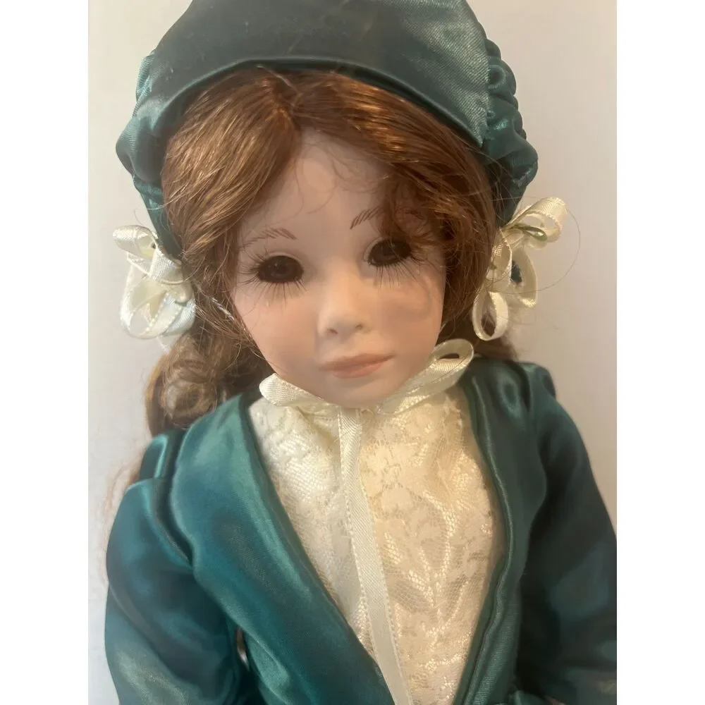 Dana Ackerman Porcelain Doll 21 Inch 1998 Limited Edition 43/750 Green Dress